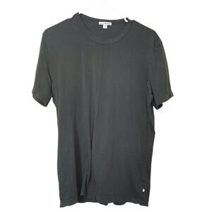 Standard James Perse Size 2 Comfy T Shirt Combed Cotton Dark Green Short Sleeve